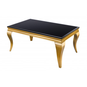 MODERN BAROCK exkluzív dohányzóasztal - 100cm - fekete/arany
