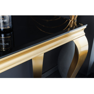 MODERN BAROCK exkluzív konzolasztal - 140cm - fekete/arany