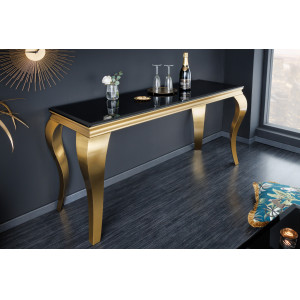 MODERN BAROCK exkluzív konzolasztal - 140cm - fekete/arany INVICTA