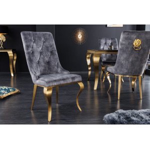 MODERN BAROCK luxus szék - szürke/arany INVICTA