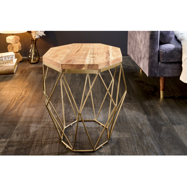 DIAMOND modern akácfa lerakóasztal - 50cm