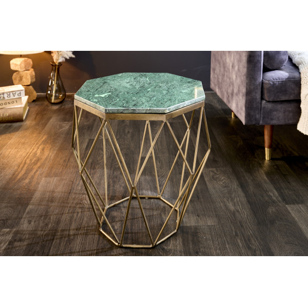 DIAMOND modern márvány lerakóasztal - zöld DIAMOND modern márvány lerakóasztal - zöld