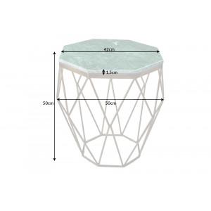 DIAMOND modern márvány lerakóasztal - zöld