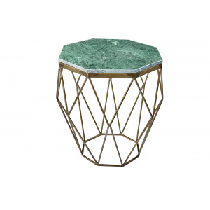 DIAMOND modern márvány lerakóasztal - zöld