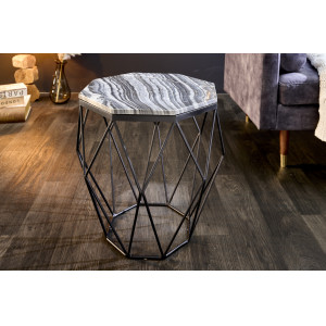 DIAMOND modern márvány lerakóasztal - szürke