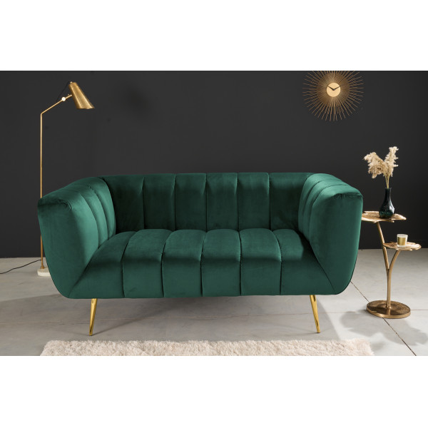 NOBLESSE exkluzív bársony kanapé - smaragd - 165cm