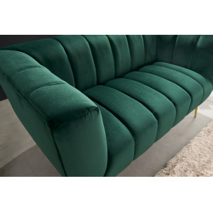 NOBLESSE exkluzív bársony kanapé - smaragd - 165cm INVICTA