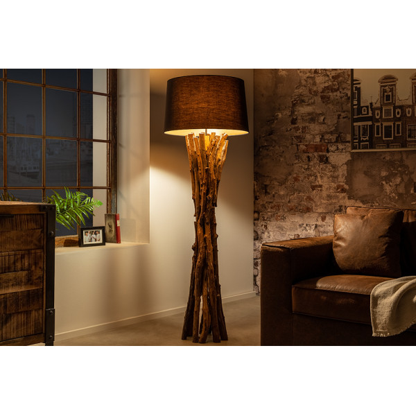HARMONY NATURE exkluzív állólámpa - fekete - 150cm