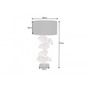 GINKGO exkluzív asztali lámpa - 70cm - ezüst
