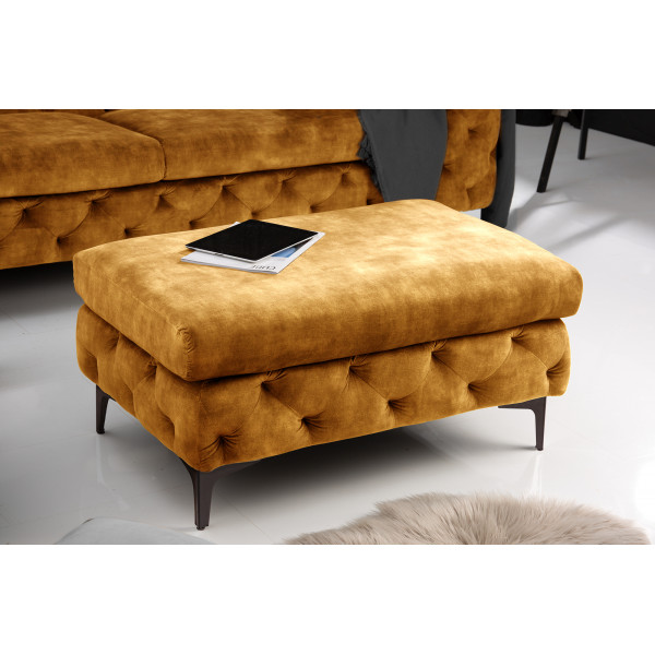 MODERN BAROCK exkluzív bársony puff- mustár MODERN BAROCK exkluzív bársony puff- mustár