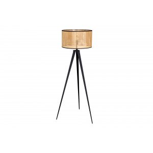 CANE modern állólámpa 142 cm – natúr / fekete INVICTA