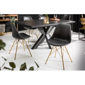 SCANDINAVIA modern szék - fekete/arany INVICTA