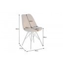 SCANDINAVIA design bársony szék - mustár