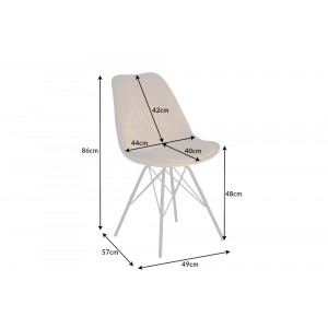 SCANDINAVIA design bársony szék - mustár