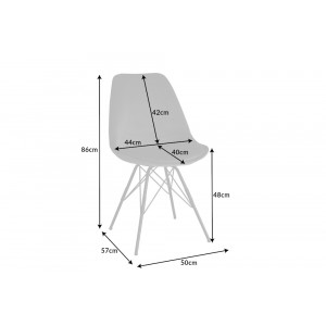 SCANDINAVIA design bársony szék - szürke