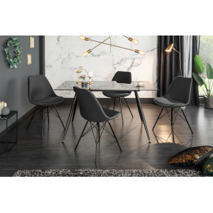 SCANDINAVIA design bársony szék - szürke INVICTA