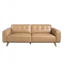 GIRONA prémium bőr kanapé - 3 személyes - beige