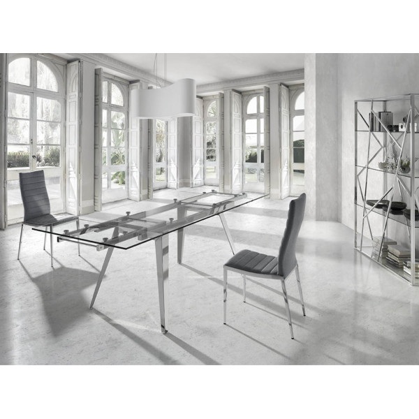 VALLADOL prémium üveg étkezőasztal - 160-240cm