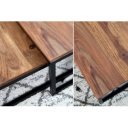 FUSION tömörfa dohányzóasztal szett - rózsafa