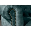 CHESTERFIELD design bársony kanapé - 205cm - petrol