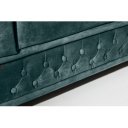 CHESTERFIELD design bársony kanapé - 205cm - petrol