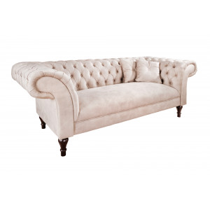 PARIS exkluzív bársony kanapé - 225cm - beige