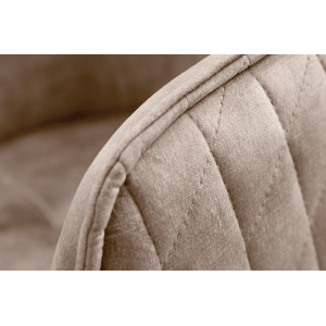EUPHORIA modern bársony forgószék - beige