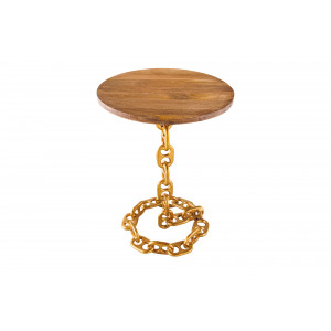 CHAIN design mangófa lerakóasztal - 55cm