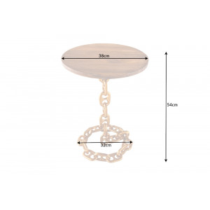 CHAIN design mangófa lerakóasztal - 55cm