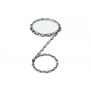 CHAIN modern üveg lerakóasztal - 55cm