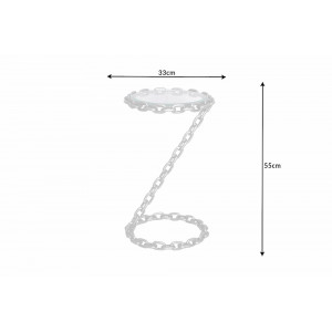 CHAIN modern üveg lerakóasztal - 55cm