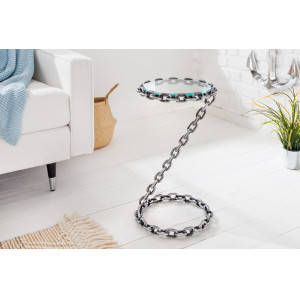 CHAIN modern üveg lerakóasztal - 55cm INVICTA