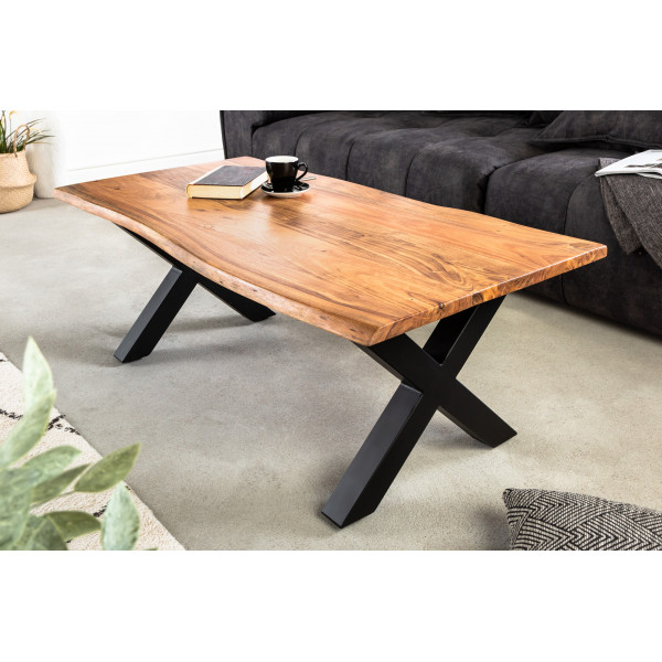 MAMMUT X HONEY tömör akác dohányzóasztal - 120cm
