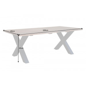 MAMMUT X HONEY tömör akác dohányzóasztal - 120cm