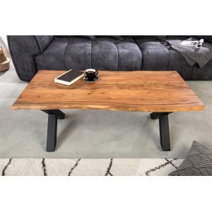 MAMMUT X HONEY tömör akác dohányzóasztal - 120cm INVICTA