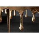 LIQUID design fém lerakóasztal - 34cm - arany
