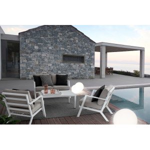 HARLEY prémium kültéri szett - szürke/fehér BIZZOTTO