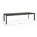 KONNOR prémium bővíthető kültéri étkezőasztal - 200-300cm - antracit