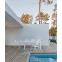 HILDE bővíthető kültéri étkezőasztal - 160-240cm - fehér