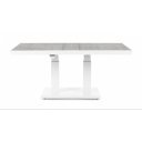 TRUMAN állítható magasságú prémium kültéri kerámia étkezőasztal - 140cm - világos szürke/fehér