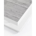 TRUMAN állítható magasságú prémium kültéri kerámia étkezőasztal - 140cm - világos szürke/fehér