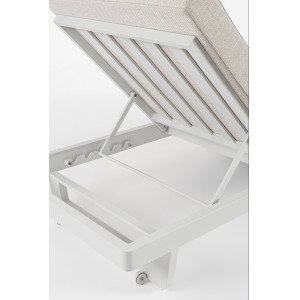 INFINITY prémium napozóágy - szürke/fehér