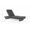 INFINITY prémium napozóágy - szürke/antracit