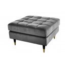 COZY VELVET design bársony puff - szürke