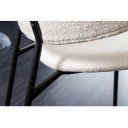 TRACY modern bouclé szék - fehér/fekete