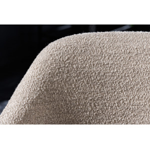 TRACY modern bouclé szék - beige/fekete