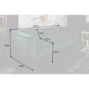 NOBLESSE exkluzív bársony kanapé - pezsgő - 225cm