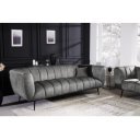 NOBLESSE exkluzív bársony kanapé - szürke - 225cm