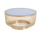 VARIATION exkluzív dohányzóasztal - 80cm - fekete/arany