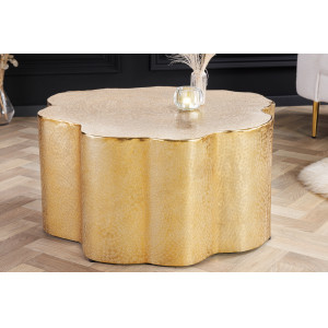 SECTION design fém dohányzóasztal - arany INVICTA